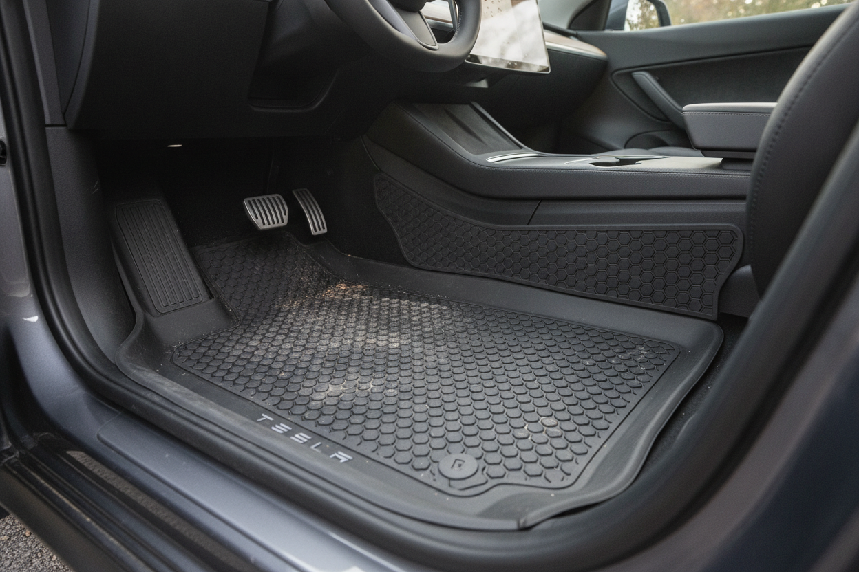 Skydda din Tesla Model Y med slitstarka och snygga mattor